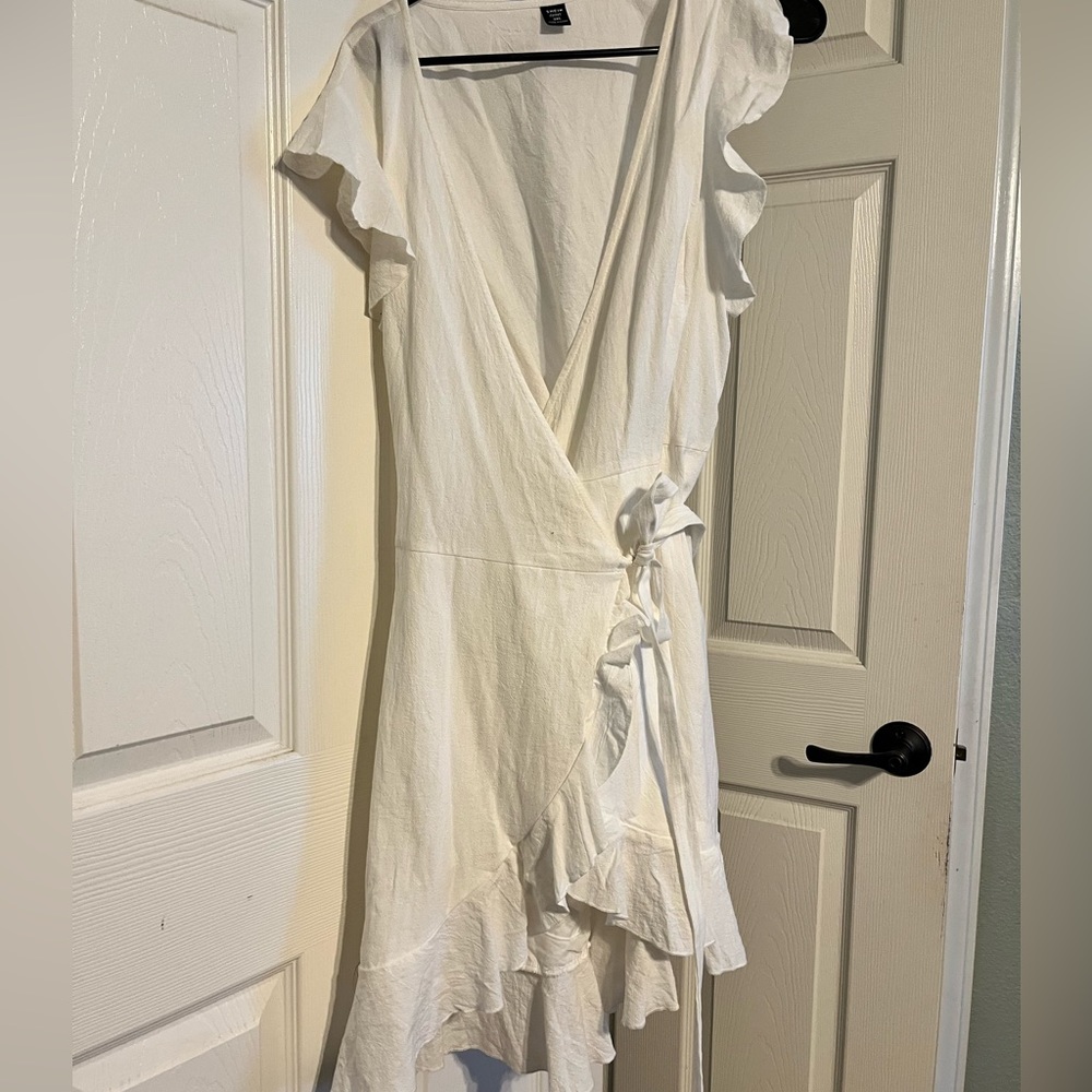 Shein - 3xl white wrap dress